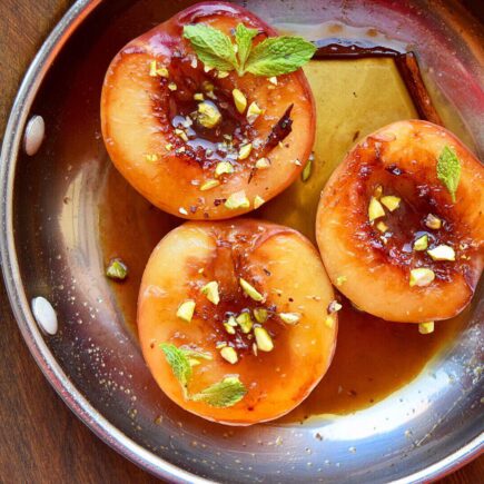 Jaggery Soaked Summer Peaches