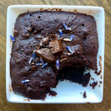 No Bake Lavender Dark Chocolate Brownies (vegan)