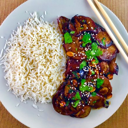 Sweet n’ Spicy Asian Eggplant Stir-Fry