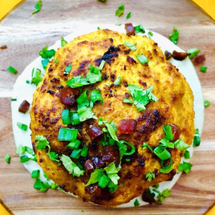 Whole Roasted Cauliflower with Turmeric, Fennel Seed, & Dates