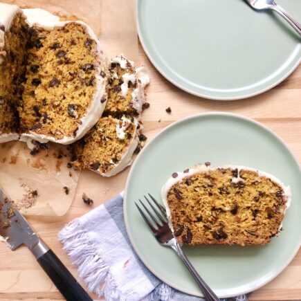 Pumpkin Pecan Chocolate Loaf Cake (Vegan)